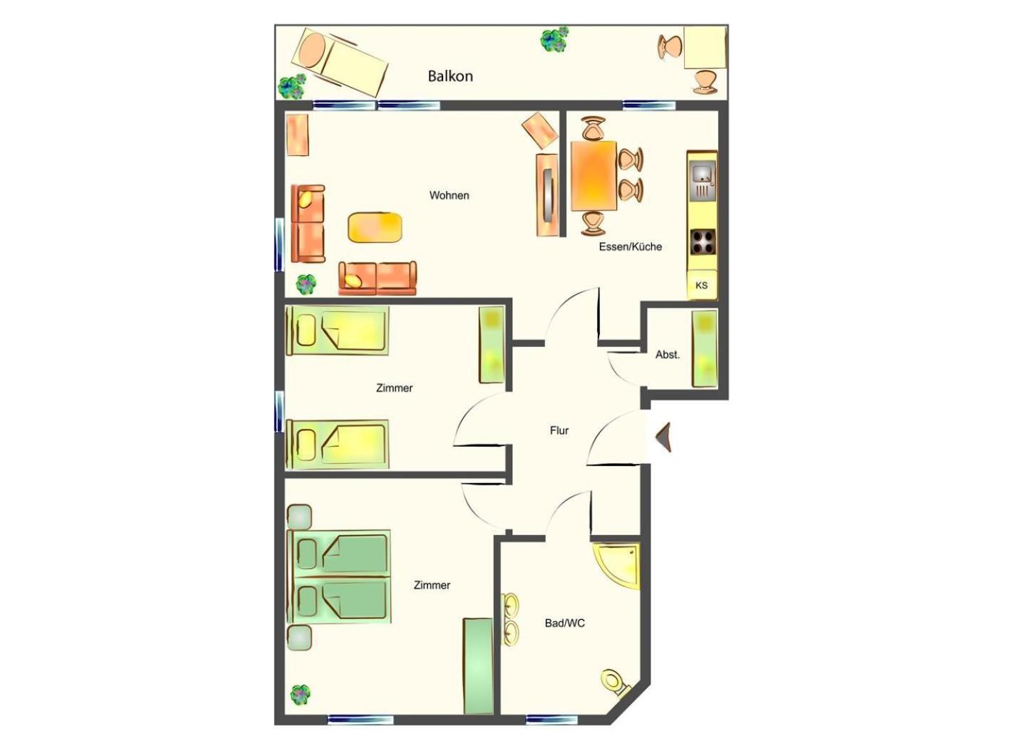 Haus Triade Ferienwohnung Triade 3 ツィノヴィッツ エクステリア 写真